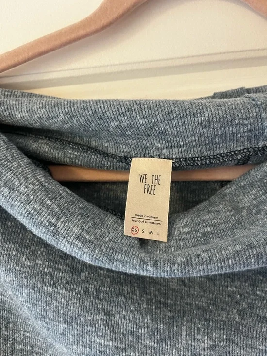 We The Free by Free People | Heathered Gray Cowl Neck Dolman Sweater Oversized - Picture 4 of 9